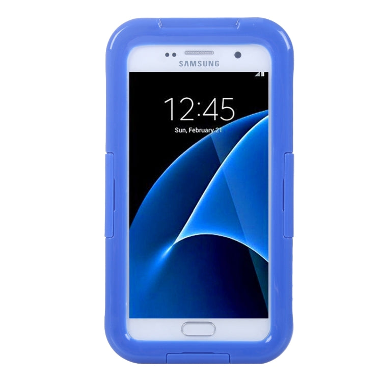 For Galaxy S7 / G930 IPX8 Plastic + Silicone Transparent Waterproof Protective Case with Lanyard