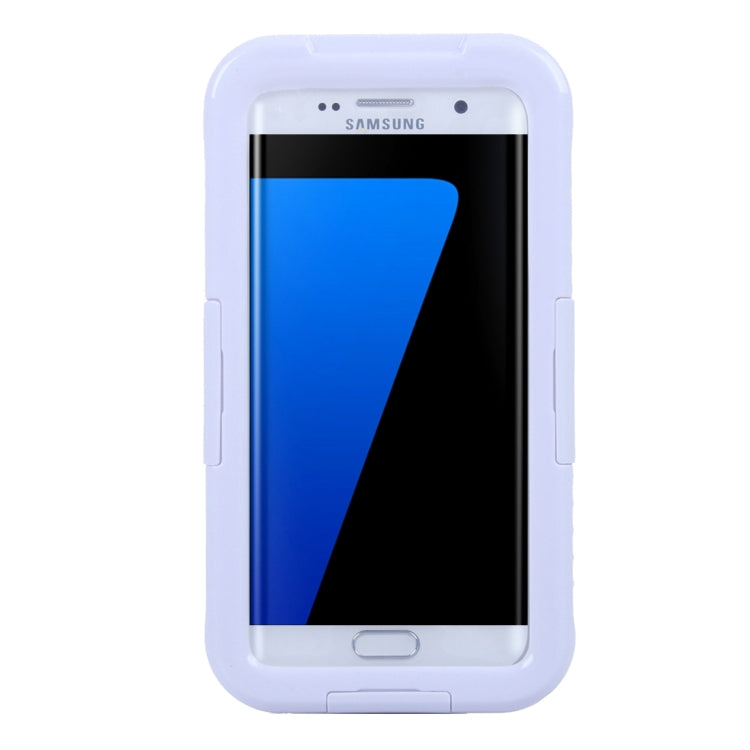 For Galaxy S7 Edge / G935 IPX8 Plastic + Silicone Transparent Waterproof Protective Case with Lanyard