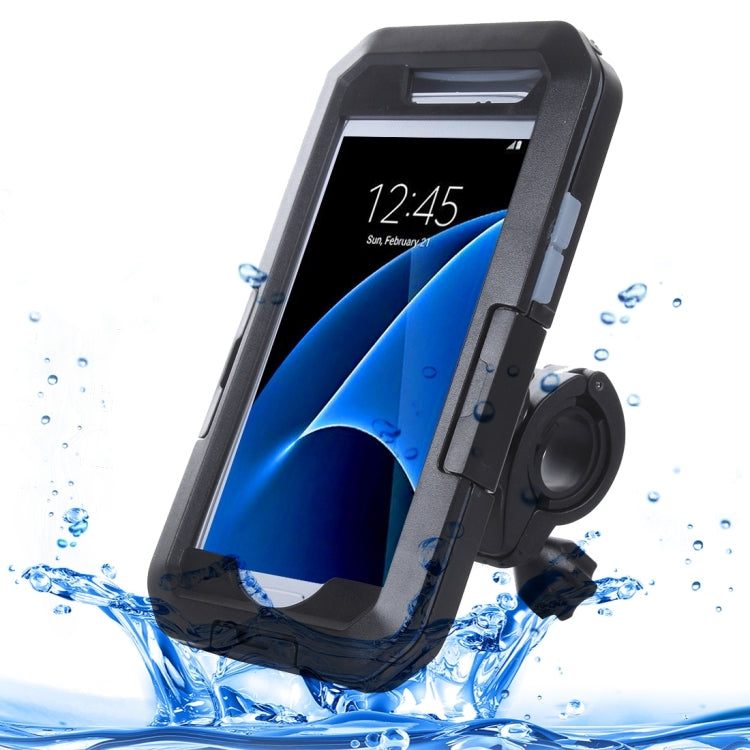 For Galaxy S7 / G930 IPX8 Plastic + Silicone Waterproof Protective Case with Bike Holder