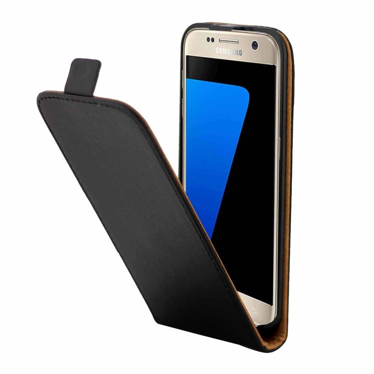 For Galaxy S7 / G930 Vertical Flip Leather Case Waist Bag with Magnetic Buckle(Black)