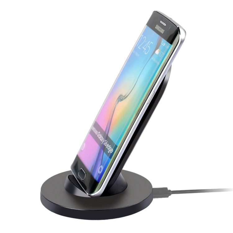 Itian A2-5W Qi Standard Wireless Stand Charger, For iPhone 8 / 8 Plus / X &  Galaxy S7 Edge / S7 / S6 / S6 edge / S6 edge + / Note 5(Black)