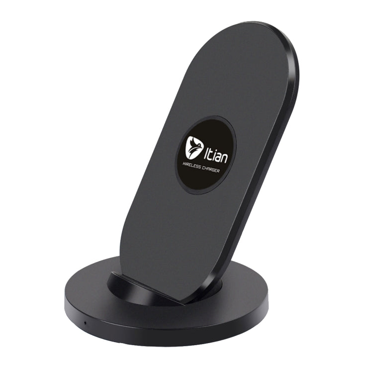 Itian A2-5W Qi Standard Wireless Stand Charger, For iPhone 8 / 8 Plus / X &  Galaxy S7 Edge / S7 / S6 / S6 edge / S6 edge + / Note 5(Black)