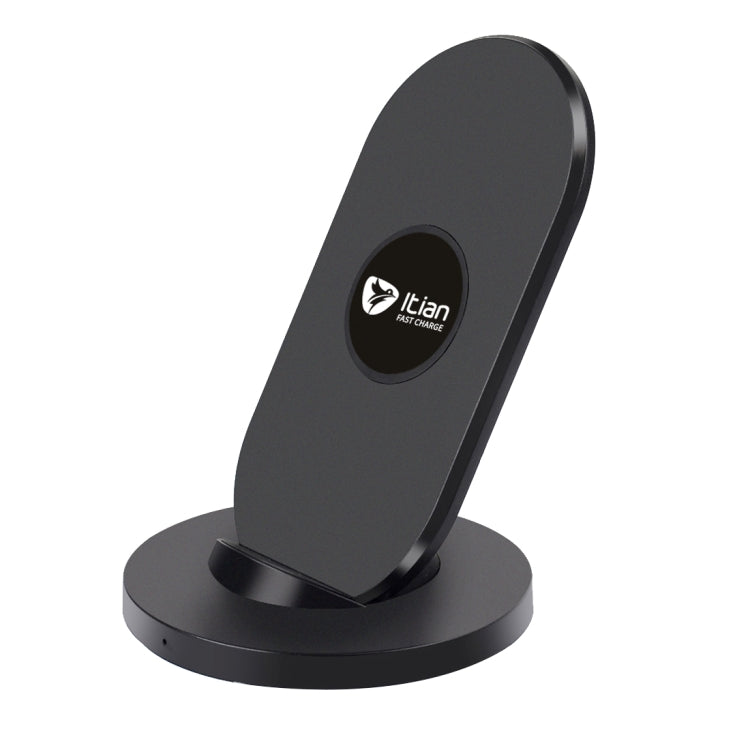 Itian A2-10W Qi Standard Wireless Stand Charger, For iPhone 8 / 8 Plus / X &  Galaxy S7 Edge / S7 / S6 / S6 edge / S6 edge + / Note 5(Black)