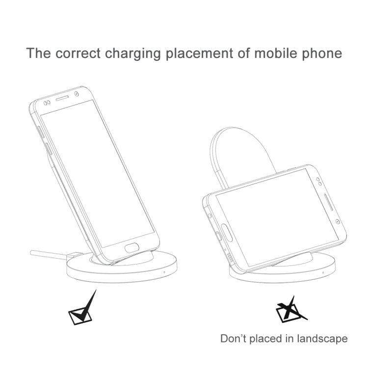 Itian A2-10W Qi Standard Wireless Stand Charger, For iPhone 8 / 8 Plus / X &  Galaxy S7 Edge / S7 / S6 / S6 edge / S6 edge + / Note 5(Black)