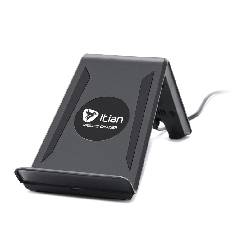Itian A6-5W Qi Standard Wireless Stand Charger , For iPhone 8 / 8 Plus / X &  Galaxy S7 Edge / S7 / S6 / S6 edge / S6 edge + / Note 5(Black)