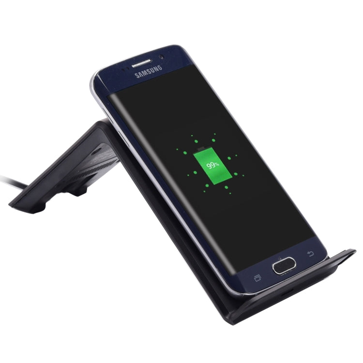 Itian A6-10W Qi Standard Wireless Stand Charger, For iPhone 8 / 8 Plus / X &  Galaxy S7 Edge / S7 / S6 / S6 edge / S6 edge + / Note 5(Black)