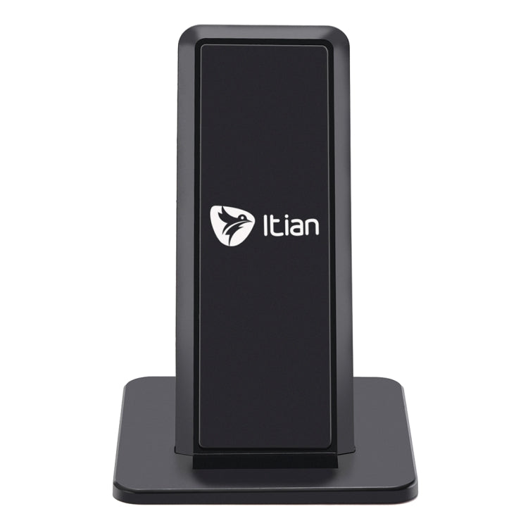 Itian A15-10W Qi Standard Wireless Stand Charger  for iPhone 8 / 8 Plus / X &  Galaxy S7 Edge / S7 / S6 / S6 edge / S6 edge + / Note 5(Black)