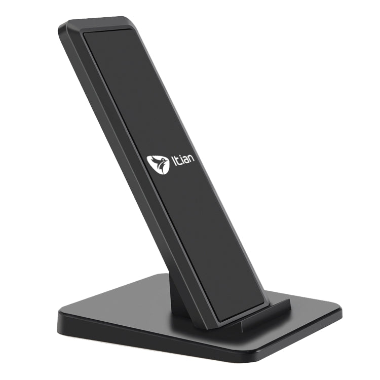 Itian A15-10W Qi Standard Wireless Stand Charger  for iPhone 8 / 8 Plus / X &  Galaxy S7 Edge / S7 / S6 / S6 edge / S6 edge + / Note 5(Black)
