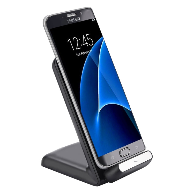 Itian A18-5W Qi Standard Wireless Stand Charger, For iPhone 8 / 8 Plus / X &  Galaxy S7 Edge / S7 / S6 / S6 edge / S6 edge + / Note 5(Black)