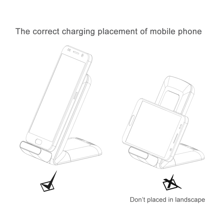 Itian A18-5W Qi Standard Wireless Stand Charger, For iPhone 8 / 8 Plus / X &  Galaxy S7 Edge / S7 / S6 / S6 edge / S6 edge + / Note 5(Black)