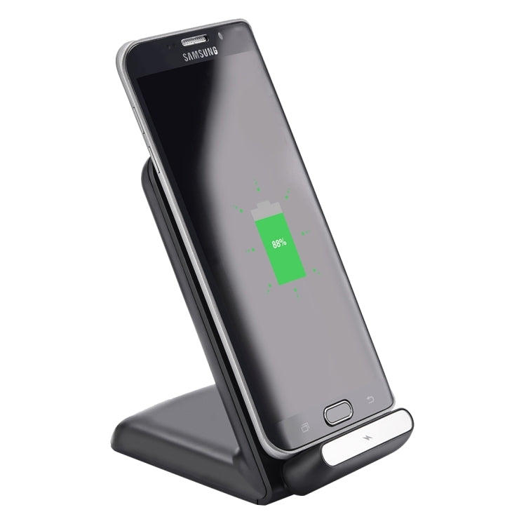 Itian A18-10W Qi Standard Wireless Stand Charger, For iPhone 8 / 8 Plus / X &  Galaxy S7 Edge / S7 / S6 / S6 edge / S6 edge + / Note 5(Black)
