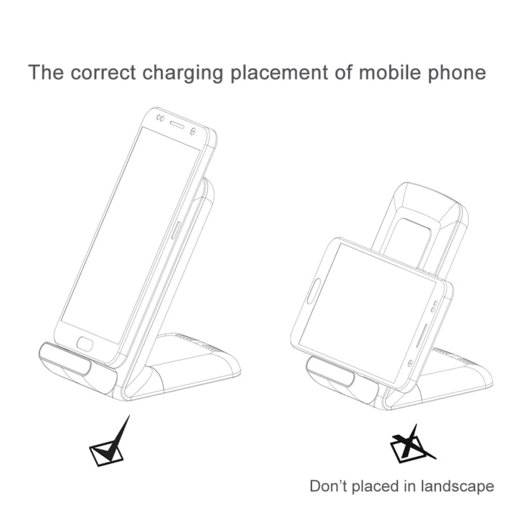 Itian A18-10W Qi Standard Wireless Stand Charger, For iPhone 8 / 8 Plus / X &  Galaxy S7 Edge / S7 / S6 / S6 edge / S6 edge + / Note 5(Black)
