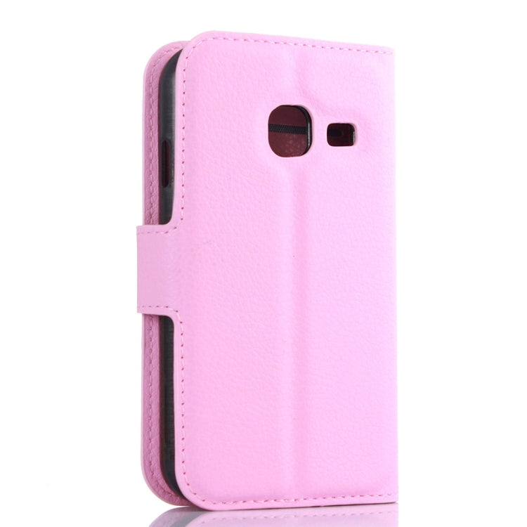 For Galaxy J1 Mini / J105 Litchi Texture Horizontal Flip Leather Case with Holder & Card Slots & Wallet