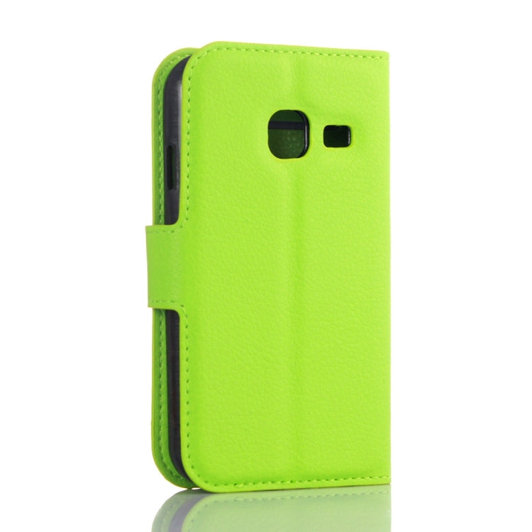 For Galaxy J1 Mini / J105 Litchi Texture Horizontal Flip Leather Case with Holder & Card Slots & Wallet