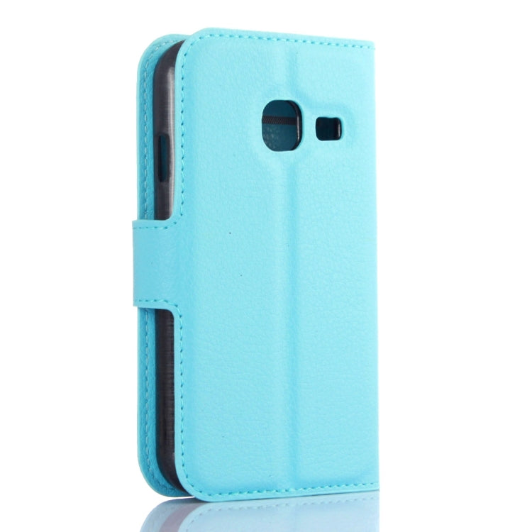 For Galaxy J1 Mini / J105 Litchi Texture Horizontal Flip Leather Case with Holder & Card Slots & Wallet