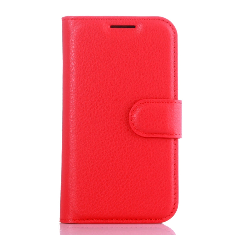 For Galaxy J1 Mini / J105 Litchi Texture Horizontal Flip Leather Case with Holder & Card Slots & Wallet