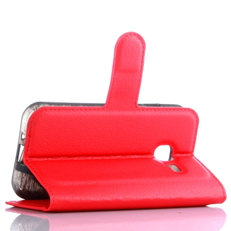 For Galaxy J1 Mini / J105 Litchi Texture Horizontal Flip Leather Case with Holder & Card Slots & Wallet