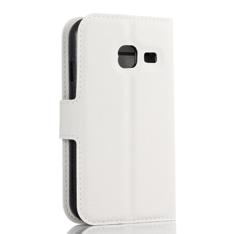 For Galaxy J1 Mini / J105 Litchi Texture Horizontal Flip Leather Case with Holder & Card Slots & Wallet
