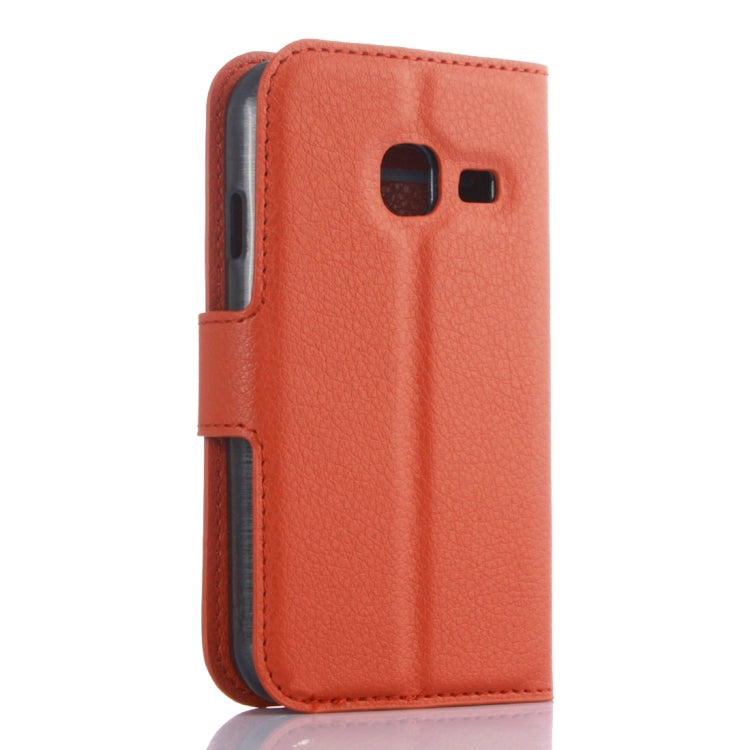 For Galaxy J1 Mini / J105 Litchi Texture Horizontal Flip Leather Case with Holder & Card Slots & Wallet
