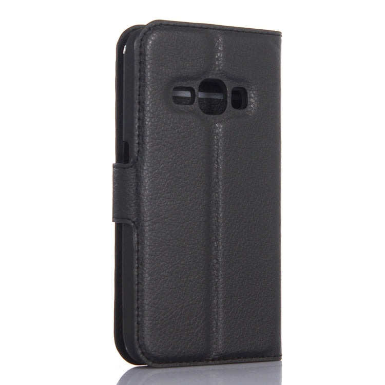 For Galaxy J1 (2016) / J120 Litchi Texture Horizontal Flip Leather Case with Holder & Card Slots & Wallet