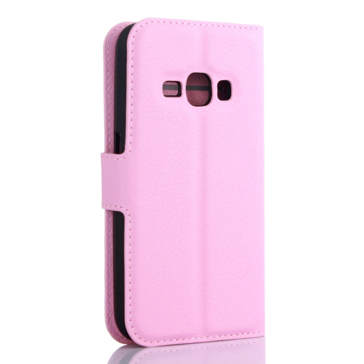 For Galaxy J1 (2016) / J120 Litchi Texture Horizontal Flip Leather Case with Holder & Card Slots & Wallet