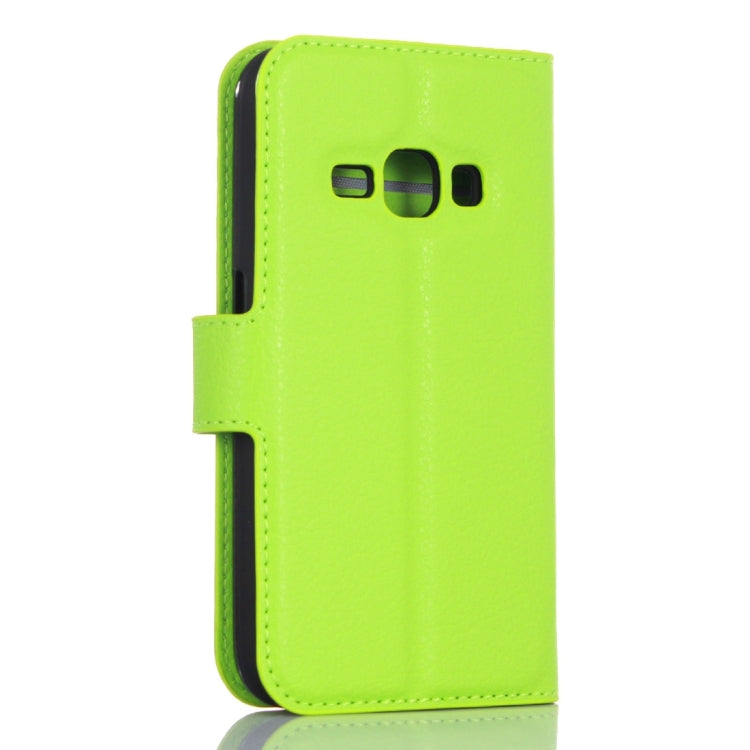 For Galaxy J1 (2016) / J120 Litchi Texture Horizontal Flip Leather Case with Holder & Card Slots & Wallet