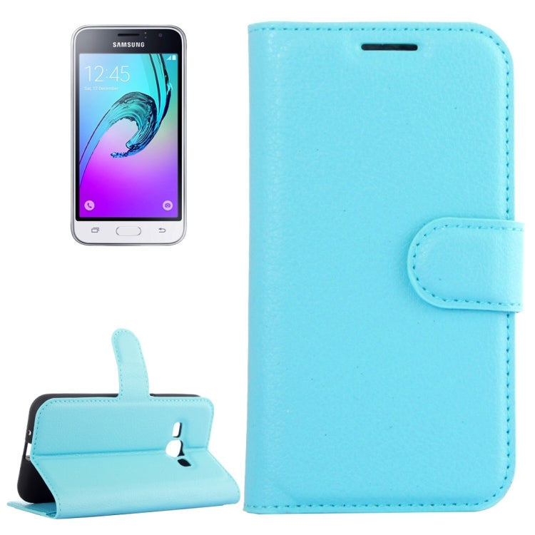 For Galaxy J1 (2016) / J120 Litchi Texture Horizontal Flip Leather Case with Holder & Card Slots & Wallet