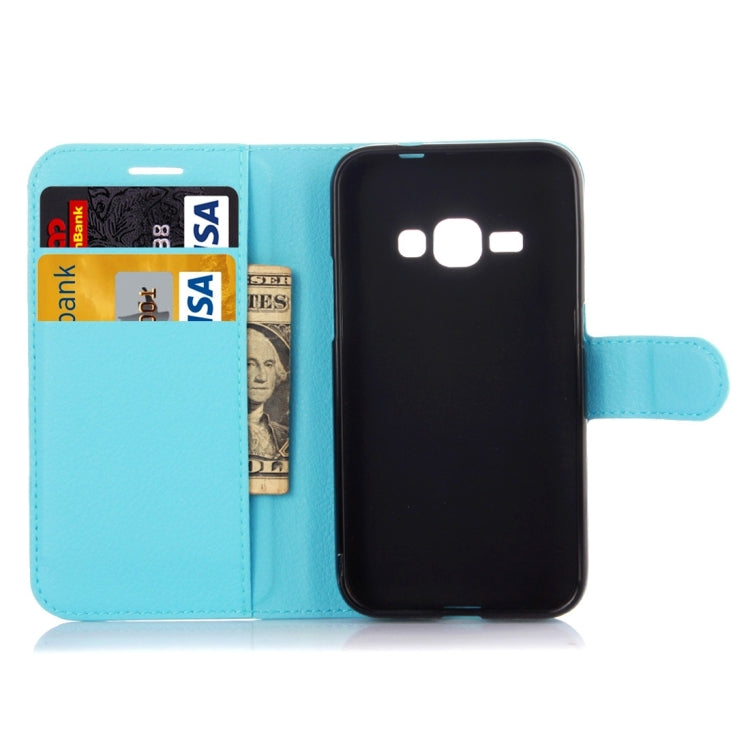 For Galaxy J1 (2016) / J120 Litchi Texture Horizontal Flip Leather Case with Holder & Card Slots & Wallet