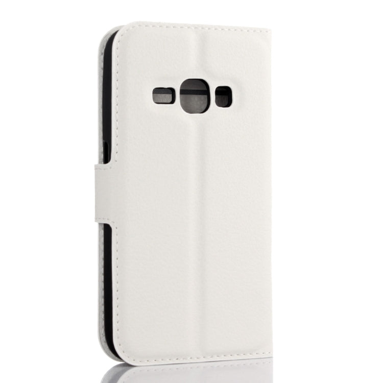 For Galaxy J1 (2016) / J120 Litchi Texture Horizontal Flip Leather Case with Holder & Card Slots & Wallet