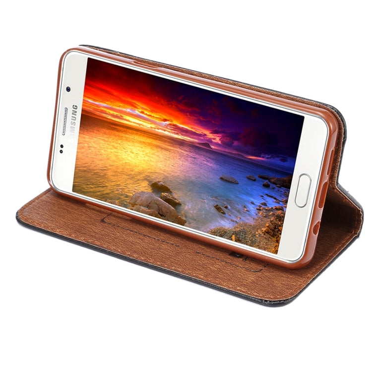 For Galaxy A5(2016) / A510 Magnetic Crazy Horse Texture Horizontal Flip Leather Case with Holder & Card Slots