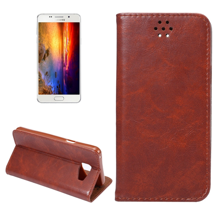 For Galaxy A5(2016) / A510 Magnetic Crazy Horse Texture Horizontal Flip Leather Case with Holder & Card Slots
