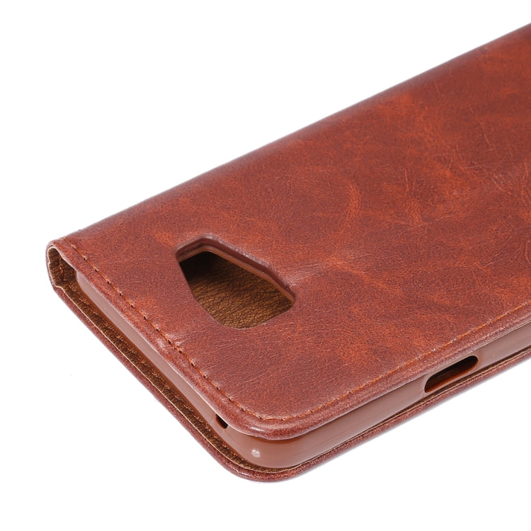 For Galaxy A5(2016) / A510 Magnetic Crazy Horse Texture Horizontal Flip Leather Case with Holder & Card Slots