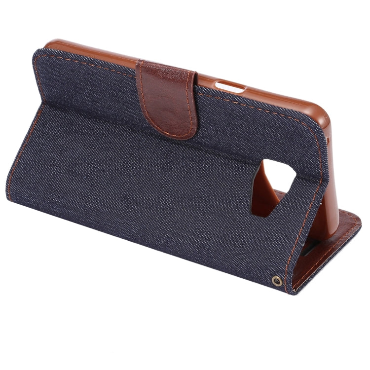 For Galaxy A5(2016) / A510 Jeans Horizontal Flip Leather Case with Holder & Card Slots
