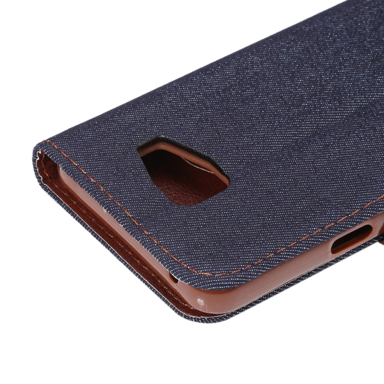 For Galaxy A5(2016) / A510 Jeans Horizontal Flip Leather Case with Holder & Card Slots