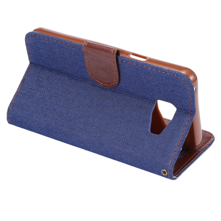 For Galaxy A5(2016) / A510 Jeans Horizontal Flip Leather Case with Holder & Card Slots