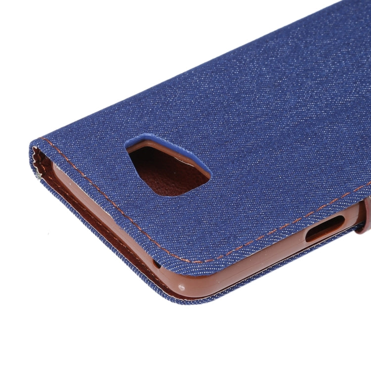 For Galaxy A5(2016) / A510 Jeans Horizontal Flip Leather Case with Holder & Card Slots