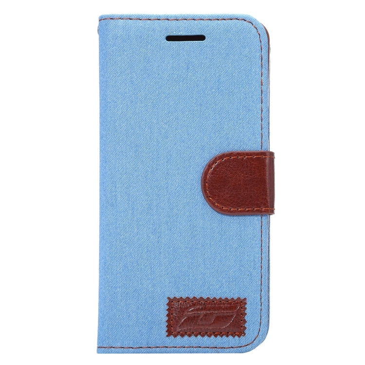 For Galaxy A5(2016) / A510 Jeans Horizontal Flip Leather Case with Holder & Card Slots