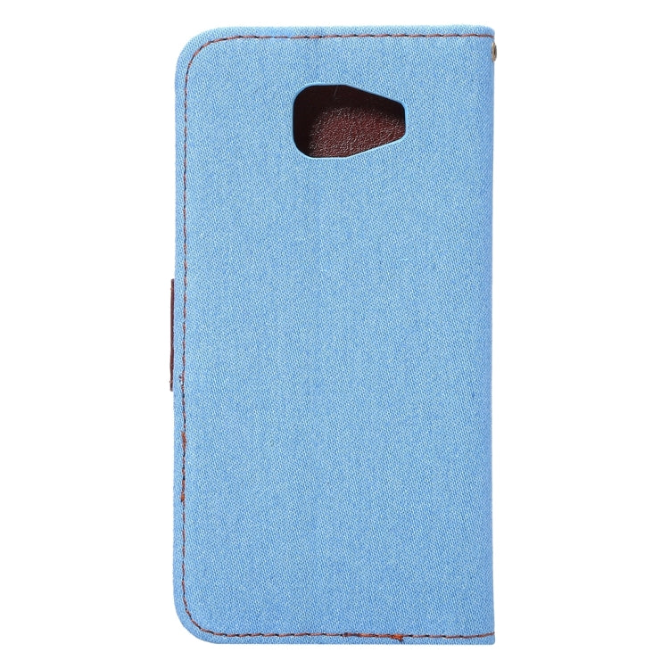 For Galaxy A5(2016) / A510 Jeans Horizontal Flip Leather Case with Holder & Card Slots