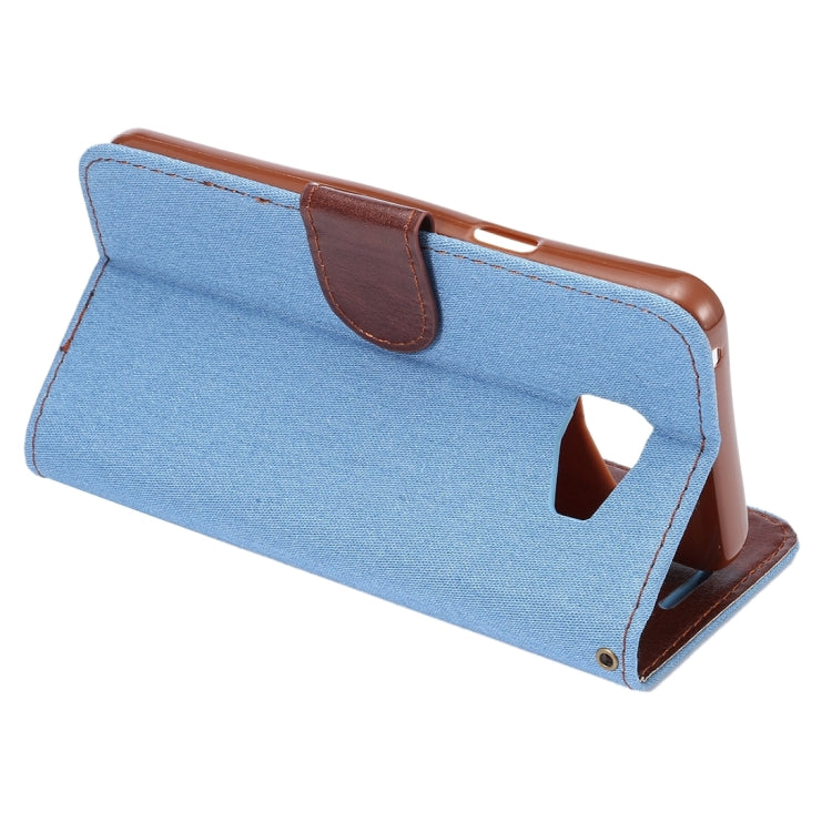 For Galaxy A5(2016) / A510 Jeans Horizontal Flip Leather Case with Holder & Card Slots