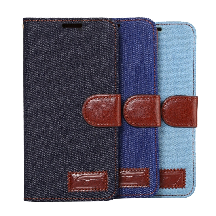 For Galaxy A5(2016) / A510 Jeans Horizontal Flip Leather Case with Holder & Card Slots