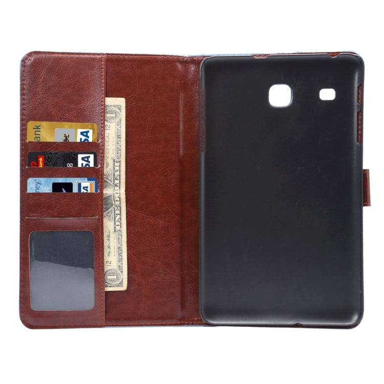 Jeans Horizontal Flip Leather Case with Holder & Card Slot & Wallet & Sleep / Wake-up Function for Galaxy Tab E 8.0 / T377V(Blue)