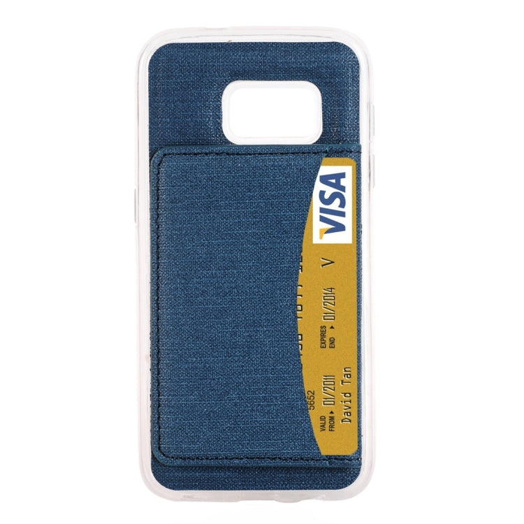 For Galaxy S7 / G930 Lattice Texture Protective Case with Holder & Card Slot