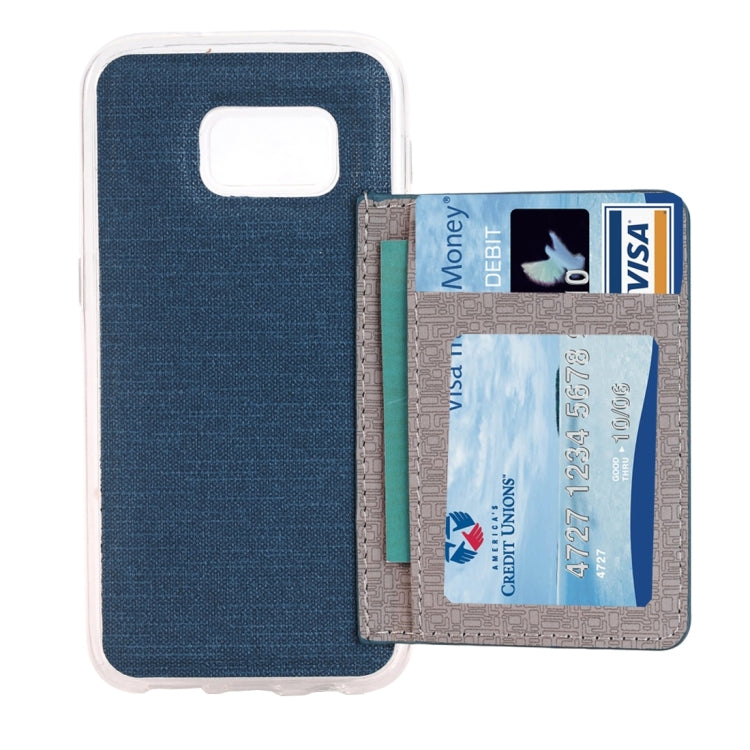 For Galaxy S7 / G930 Lattice Texture Protective Case with Holder & Card Slot