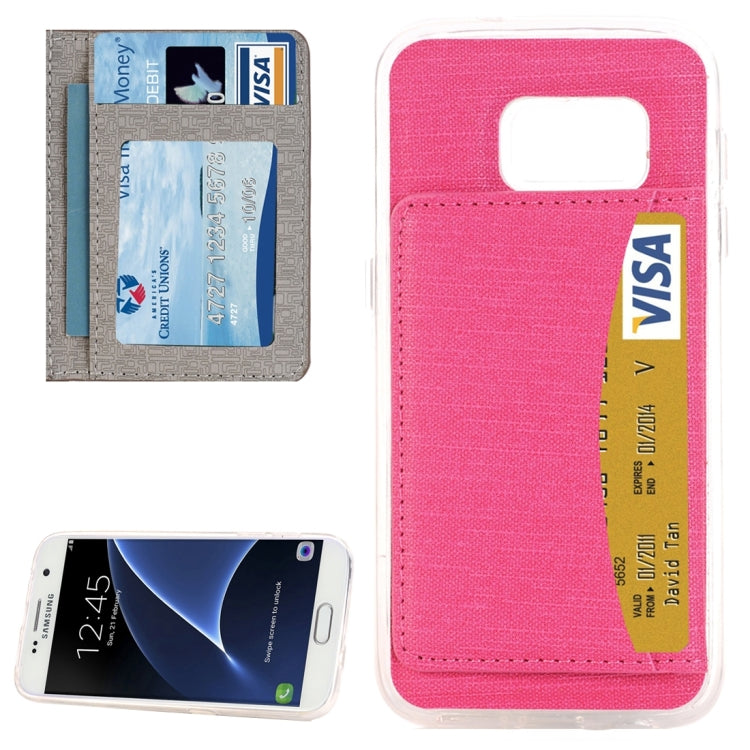 For Galaxy S7 / G930 Lattice Texture Protective Case with Holder & Card Slot