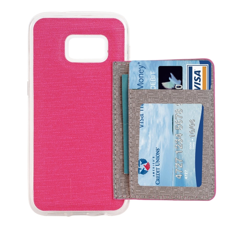 For Galaxy S7 / G930 Lattice Texture Protective Case with Holder & Card Slot