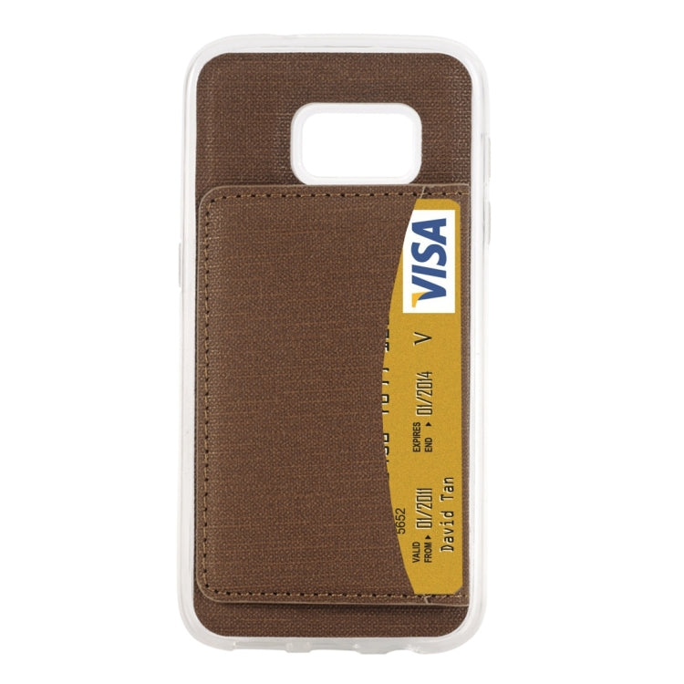 For Galaxy S7 / G930 Lattice Texture Protective Case with Holder & Card Slot