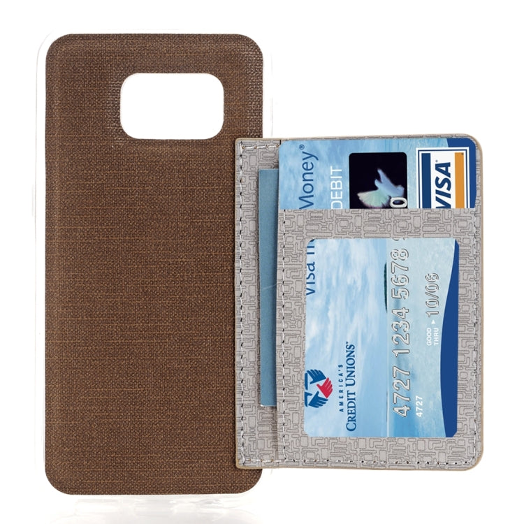 For Galaxy S7 / G930 Lattice Texture Protective Case with Holder & Card Slot