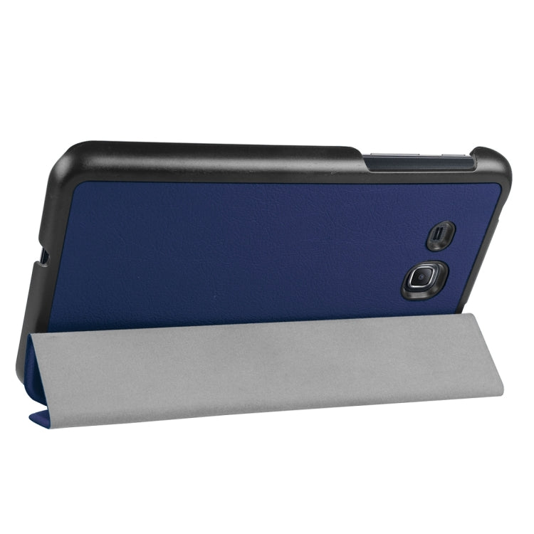 Custer Texture Horizontal Flip Solid Color Leather Case with Three-folding Holder for Galaxy Tab A 7.0 2016 / T280N