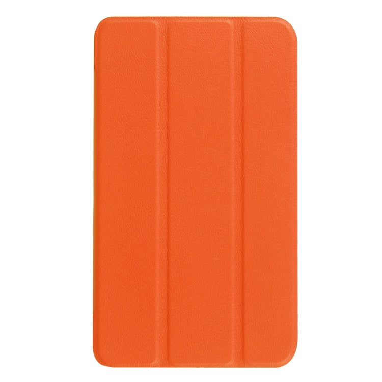 Custer Texture Horizontal Flip Solid Color Leather Case with Three-folding Holder for Galaxy Tab A 7.0 2016 / T280N