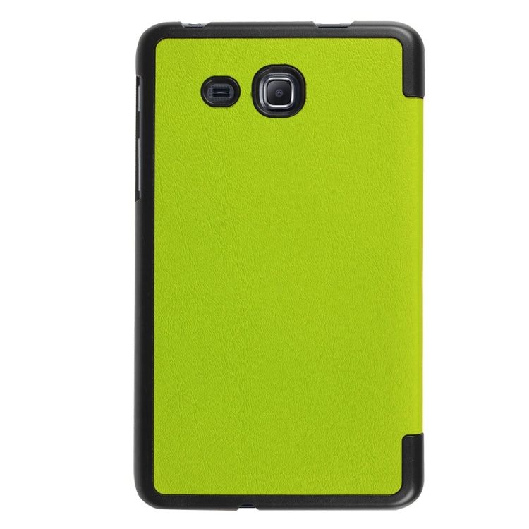 Custer Texture Horizontal Flip Solid Color Leather Case with Three-folding Holder for Galaxy Tab A 7.0 2016 / T280N